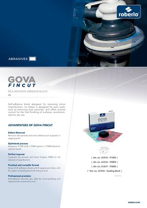 Product sheet Gova Fincut En