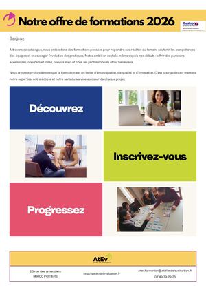 Catalogue Formations At Ev 2026