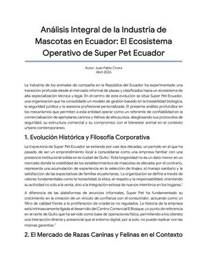 Investigación Super Pet Ecuador