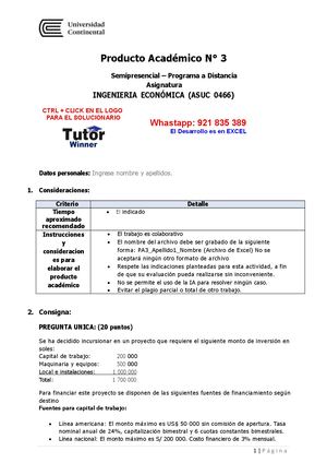 Tw Ingenieria Economica Pa3 2026 Unidad 3 (Wsp + 51 921 835 389)