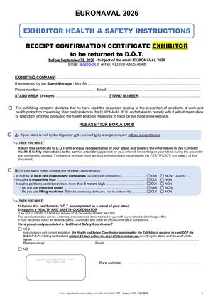 Health & Safety Notice Euronaval 2026