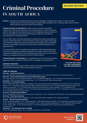 Criminal Procedure In South Africa 2e_frontlist_2026
