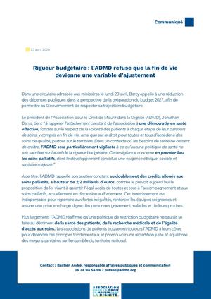 Cp Baisse Des Budgets 23 04 26