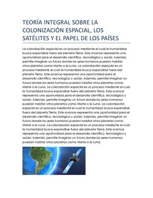 COLONIZACION ESPACIAL