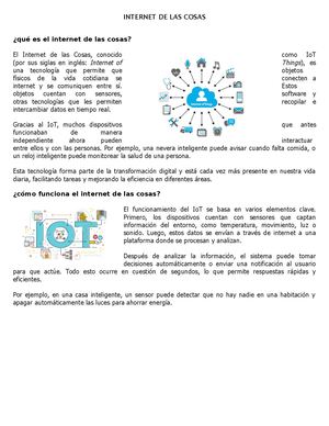 Internet De Las Cosas