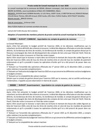 Compte Rendu De Conseil Du 11 03 2026
