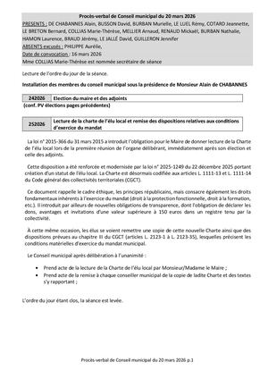 Compte Rendu Conseil Du 20 03 2026