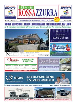 Gazzetta Rossazzurra 24 4 2026 Anno Xi N 8