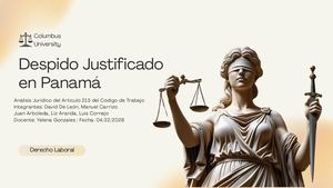 Despido Justificado En Panamá Análisis Jurídico Article 213 Código De Trabajo Compressed