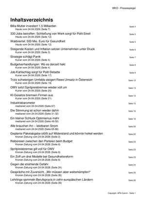 Pressespiegel 20260424