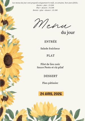 Menu Du Jour