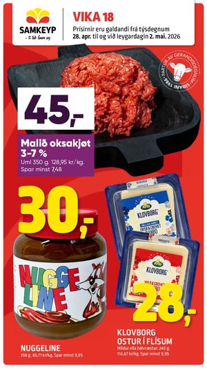 Samkeyp tilboðsblað vika 18 2026