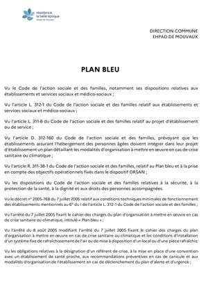 Plan De Gestion De Crise de l'EHPAD de Mouvaux