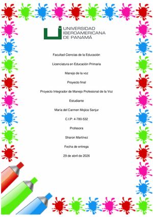 Proyecto Final Manejo De La Voz