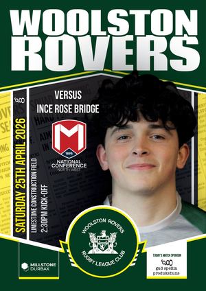 2026 Woolston Rovers Brochure v Ince Rose Bridge