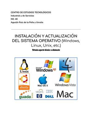 Manual De Instalación Y Actualización Del Sistema Operativo