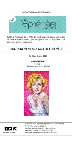 Programmation Mai : galerie l'éphèmere