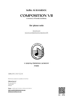 Composition VII - Sofia Avramidou - Éditions Lacroch'
