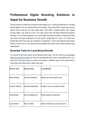 Professional Digital Branding Solutions In Nepal For Businesses Growth