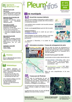 Pleum'infos du 24 avril 2026
