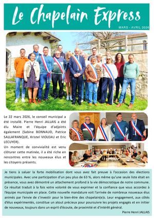 Chapelain Express Mars Avril 2026