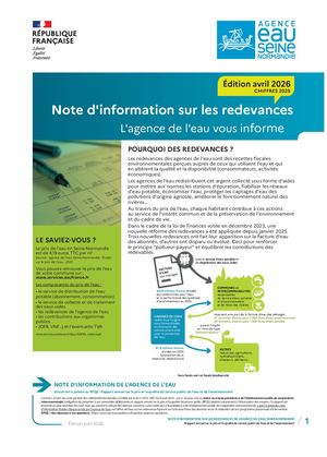2026 -Note d'information sur les redevances