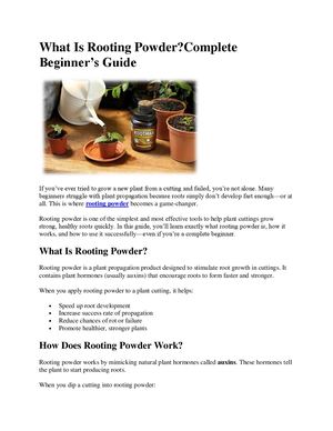 What Is Rooting Powder? Complete Beginner’s Guide