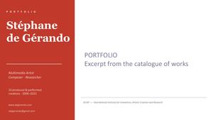 Portfolio Stéphane De Gérando 2026 En