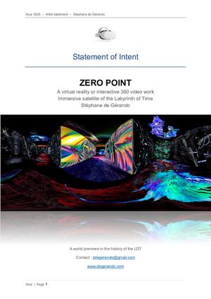 Zero Point Statement Of Intent Stéphane de Gérando