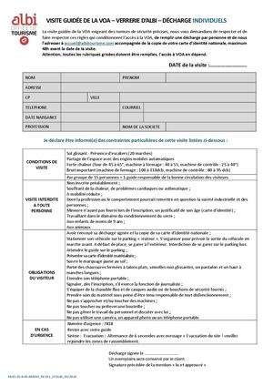 Décharge Voa - Obligatoire