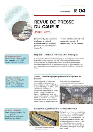 La revue de presse du CAUE 31 - Avril2026