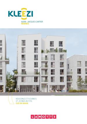 KLEEZI | Alma - Jacques cartier à Rennes (35) - Résidence étudiants et jeunes actifs - Lamotte