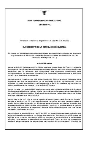 Decreto 1279: propuesta de reforma salarial
