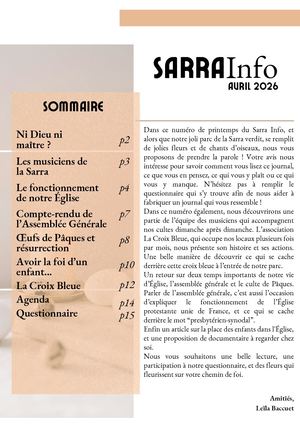 Sarra Infos Avril 2026