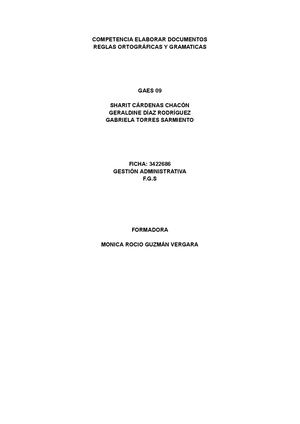 Reglas Ortograficas Y Gramáticas