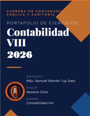 Portafolio Ejercicios Contabilidad Viii Sara Zerat 201742482