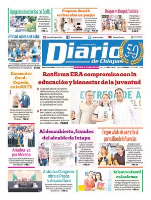 Portada, Miércoles 29 De Abril De 2026