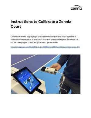 Calibrating A Zenniz Court