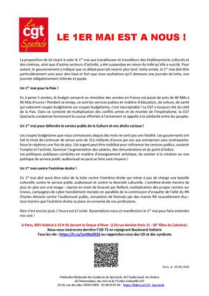Cp Cgtspectacle 1ermai 2026