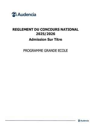 REGLEMENT DU CONCOURS NATIONAL AST 2 - 2026
