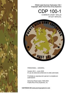 Prae Cadet Doctrine Pamphlet Cdp 100 1 (40va Revision Octubre 2024)