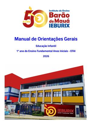 2026 Manual De Orientações Gerais Educação Infantil E 1º Ano