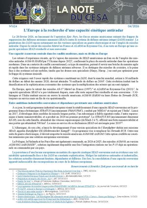 La Note Du Cesa N°624 L’europe À La Recherche D’une Capacité Cinétique Antiradar