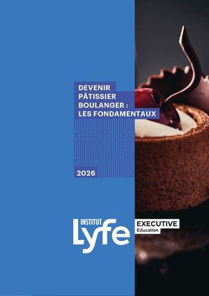 Brochure Reconversion Patisserie Boulangerie Lyfe Executive 2025