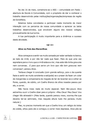 Escola A Ler Maio 2026