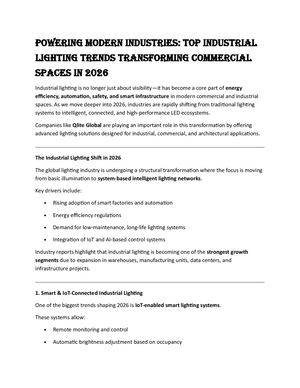 Powering Modern Industries Top Industrial Lighting Trends Transforming Commercial Spaces In 2026