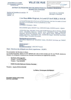DL2673 Désignation Des Représentants Dans Divers Organismes