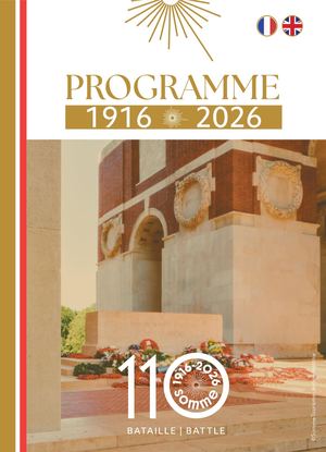 Programme 110ème Anniversaire Bataille De La Somme