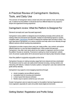 Caringcharm Review: Features, Tools & Platform Guide