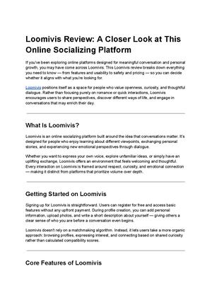 Loomivis Review: Is It Worth Your Time?